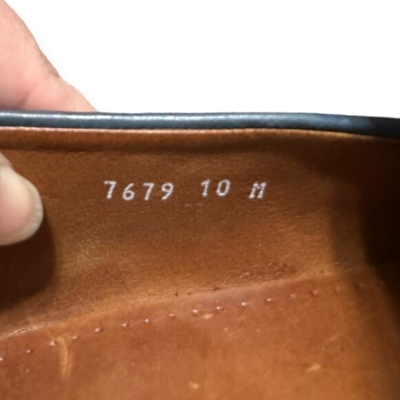 Massimo Matteo Navy Leather Penny Loafers Men's Size 10 - Picture 13 of 13